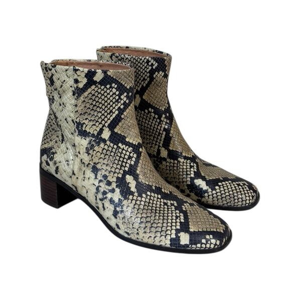 Madewell Shoes - Madewell The Essex Ankle Boot in Snake Print - Size 7